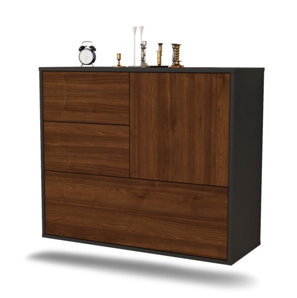Sideboard Rancho Cucamonga, Walnuss, hängend (92x79x35cm)