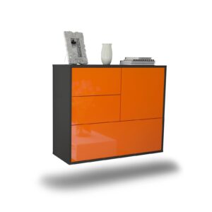 Sideboard Rancho Cucamonga, Orange, hängend (92x79x35cm)
