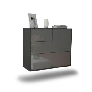 Sideboard Rancho Cucamonga, Grau, hängend (92x79x35cm)