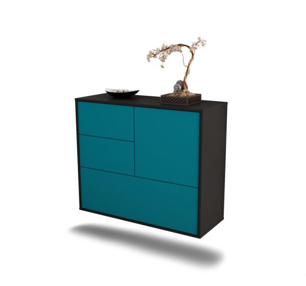 Sideboard Rancho Cucamonga, Türkis, hängend (92x79x35cm)