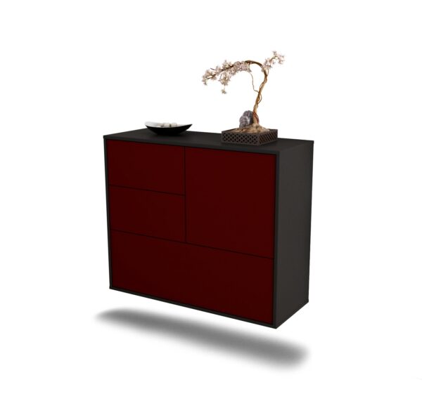 Sideboard Rancho Cucamonga, Bordeaux, hängend (92x79x35cm)