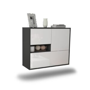 Sideboard Santa Clarita, Weiß, hängend (92x79x35cm)