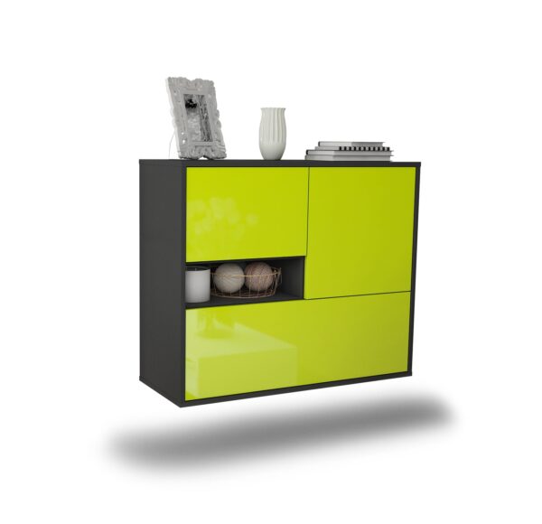 Sideboard Santa Clarita, Grün, hängend (92x79x35cm)