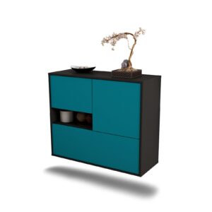 Sideboard Santa Clarita, Türkis, hängend (92x79x35cm)